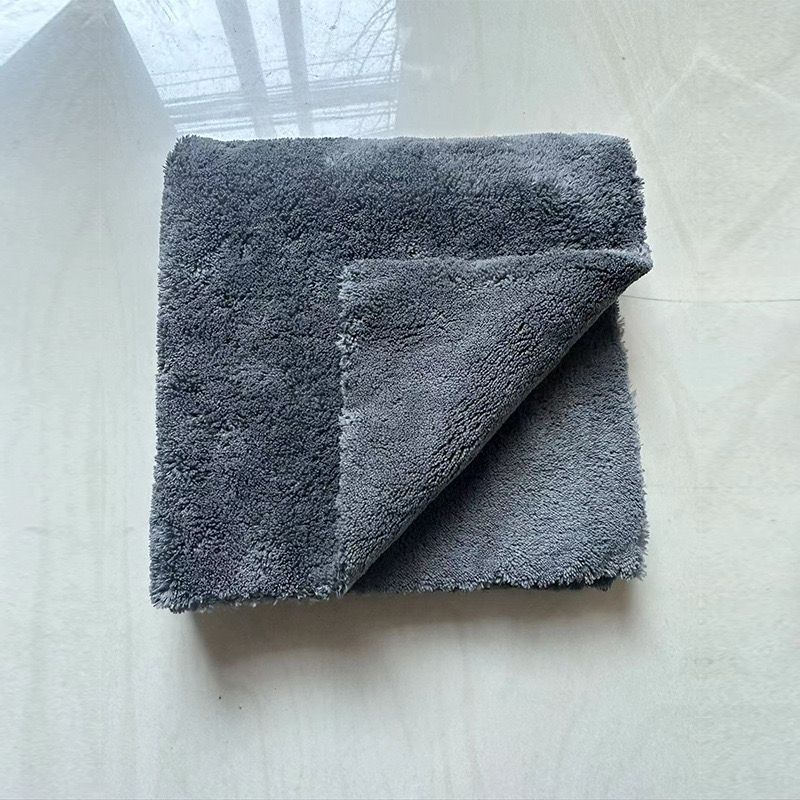 0327 Полотенце серое 40*40 550 gsmвысокий ворс микрофибра
