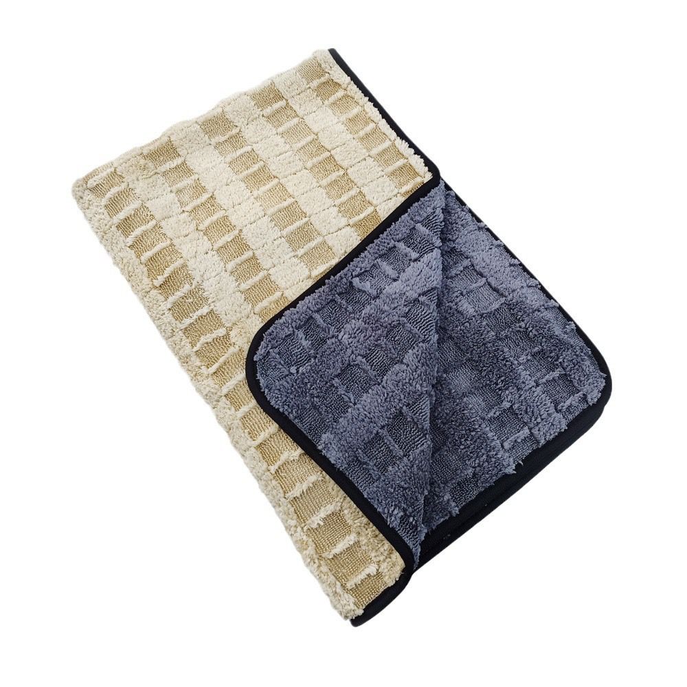 0306 Полотенце для мойки авто серое/коричневое 50*70 850 gsm