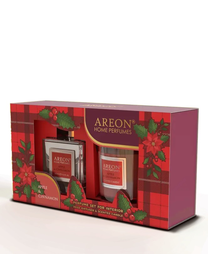 SET (Home) Apple &amp; Cinnamon 150 мл.+ Свеча 120гр.