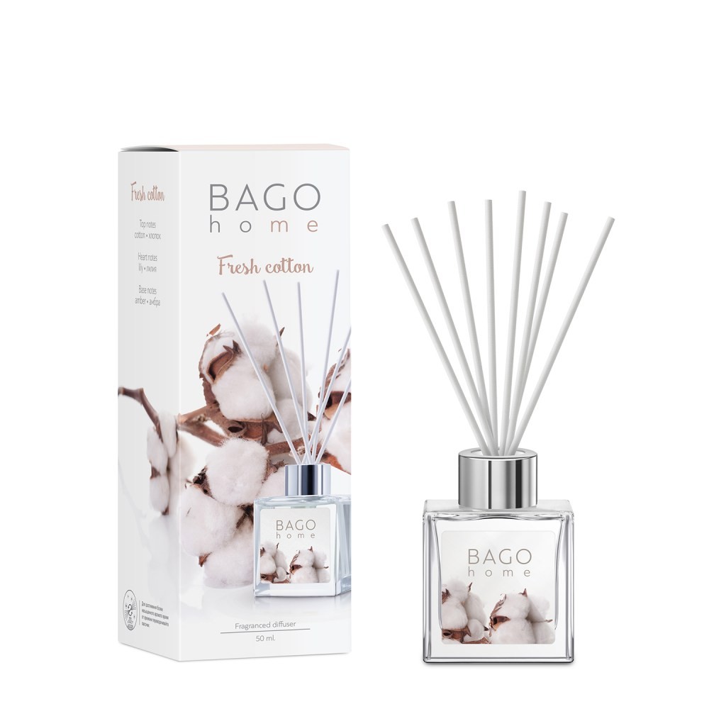BAGO HOME диффузор 100 мл СВЕЖИЙ ХЛОПОК  4630030290056