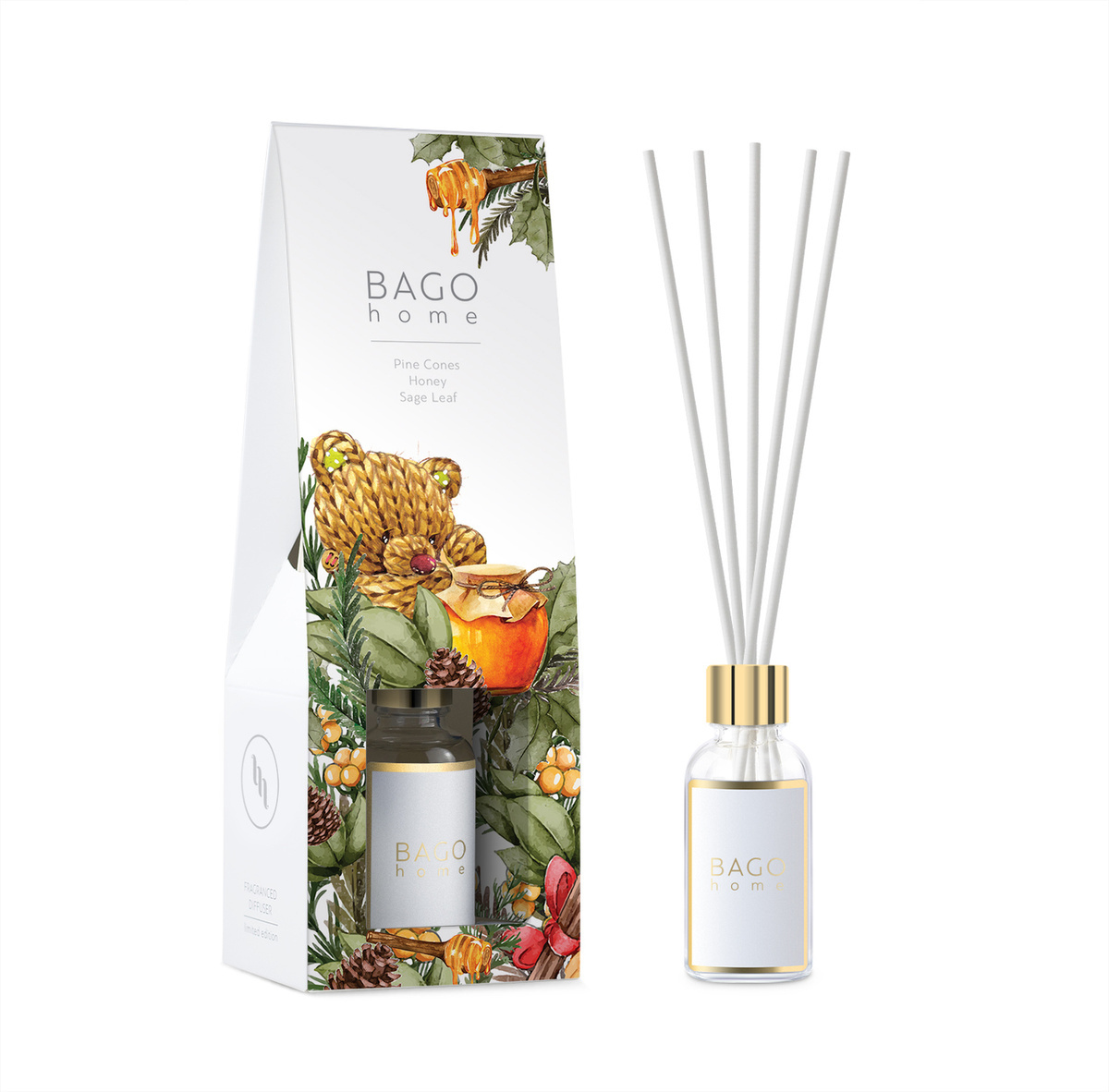 BAGO HOME диффузор 30 мл Шишки в меду 30 мл 4630030294054
